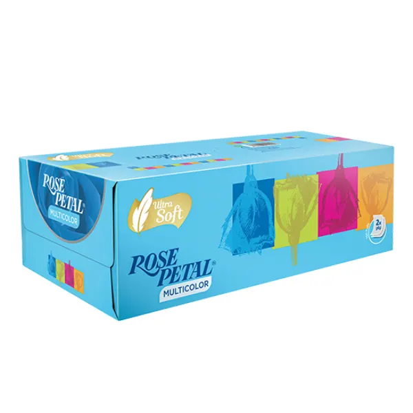 Rose Petal Multicolor Tissue Box