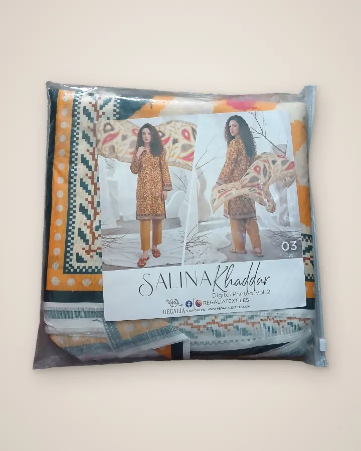 Salina Khaddar Digital Printed 3 PC Suit